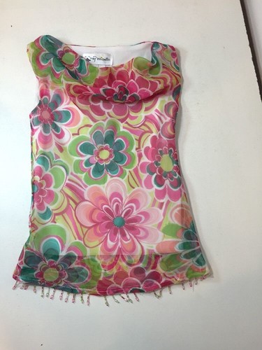 $88 Willow + Clay Cross My Heart Tank Small 2 4 Red Wrap Top