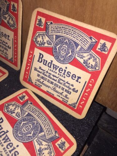 VINTAGE BUDWEISER  COASTERS 9 Total! Beechwood Aged! It's Worth It!