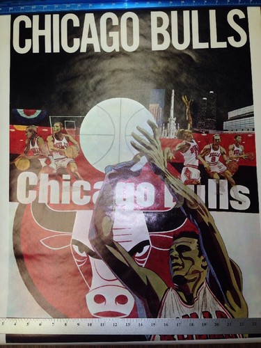 Vintage Rare 1969 Chicago Bulls Poster Bendelow & Associates Rare