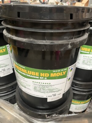 35lbs / 15.9kg GreenLube HD Moly Grease EP-2 (F193606) (Black Bucket)
