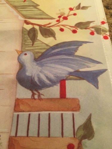 Mini Garden Flag Beautiful Bird House  Trees