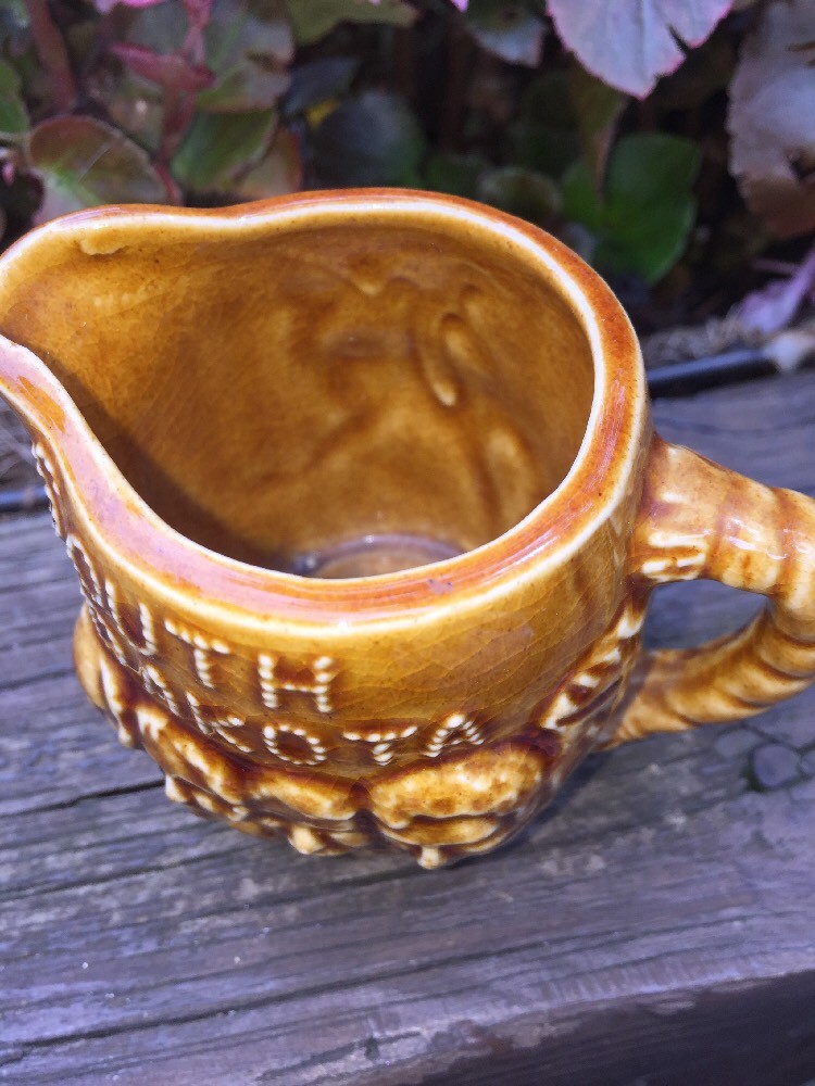 Golden Aspen South Dakota Mount Rushmore President Cowboy Pitcher Vase Jug 2.5