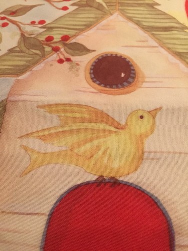 Mini Garden Flag Beautiful Bird House  Trees