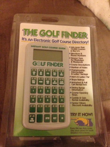 The Golf Finder Electronic Golf Course Directory.  Ultradata Quick Start