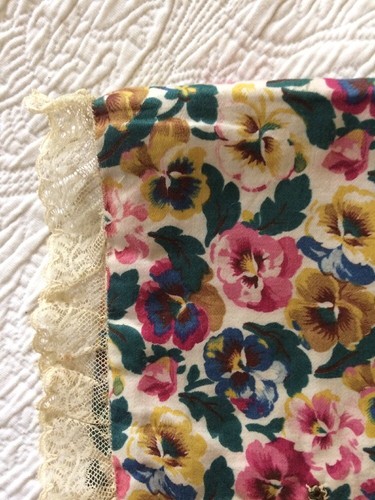 Swedish Antique Lace Edged Fabric Victorian ladies dresser  Cover