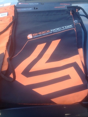 Shock Doctor Gear Bag Back Pack  Black Orange NWT Draw String Lot Of 4
