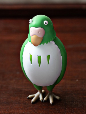 Boy And The Heron GREEN PARAKEET BOBBLE HEAD No Longer Produced Factory Sealed