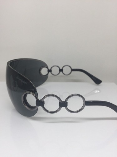 Pre-owned Saint Laurent Yves  Shield Sunglasses Ysl 6115/s Sunglasses C. 6w5 Dark Grey In Gray