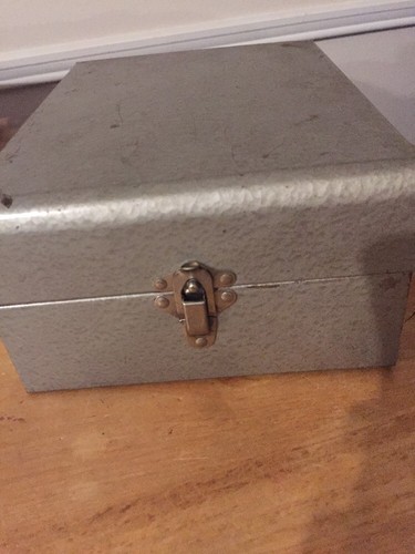 Vintage Hammer Metal Document Storage Box Excelsior USA Portable File Organizer