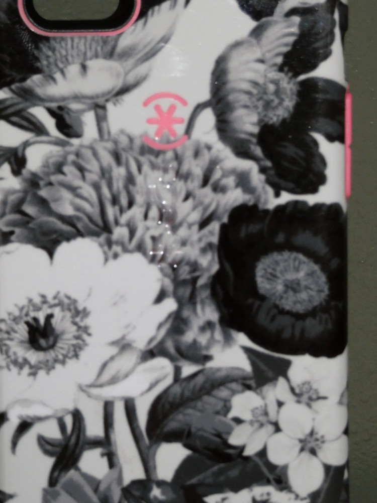 Iphone 6s 6 Plus Candy Shell Inked Floral Vintage Bouquet Grey Phone Case EUC
