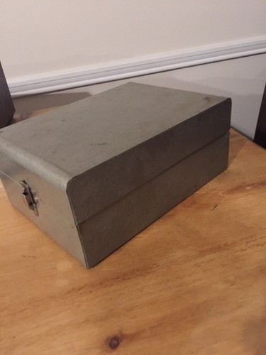 Vintage Hammer Metal Document Storage Box Excelsior USA Portable File Organizer