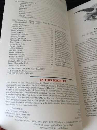 The Presidents And Their Wives From George Washington To Clinton New