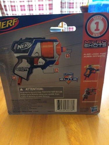 NERF STRONGARM MicroShots Blaster w/ 2 Darts Series 1 N-Strike Elite Hasbro