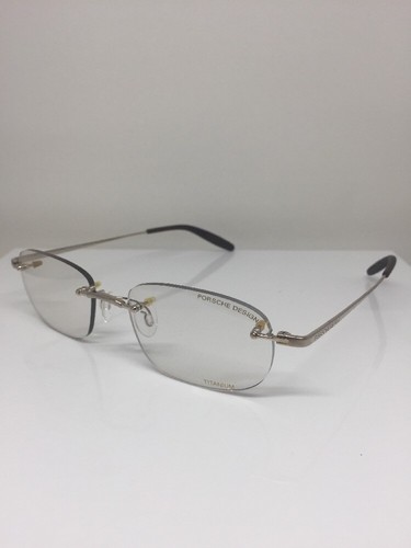 Pre-owned Porsche Design P7004 Eyeglasses C. A Satin Gold P 7004 Optical Eyewear 50mm In Clear Demo Lenses