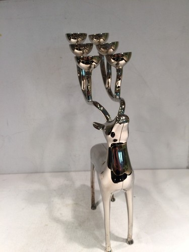 Silverplate Deer Figurine