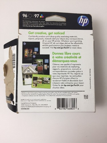 HP 96 Black & 97 Tri-color Original Ink  Cartridges