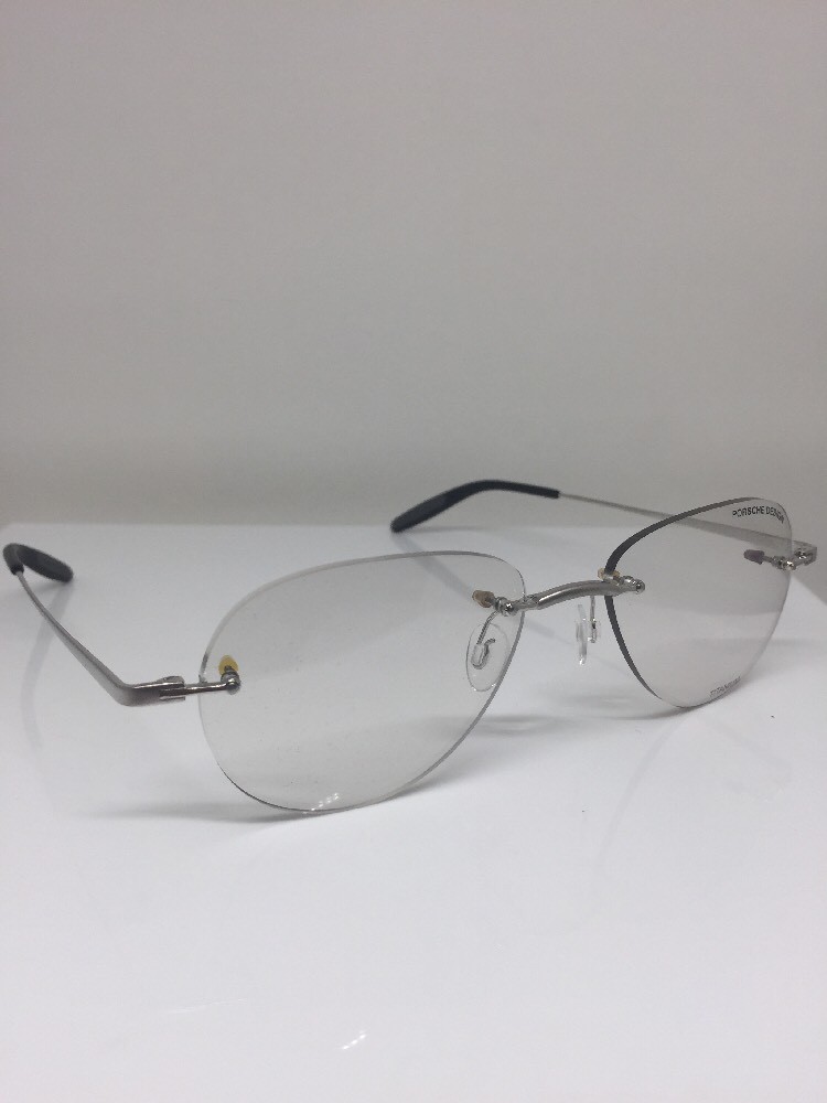 Pre-owned Porsche Design P7003 Titanium Eyeglasses C. C Silver P 7003 Optical 52-17mm In Clear Demo Lenses