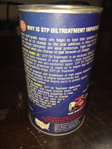 VINTAGE STP OIL TREATMENT  UNOPENED 15 OZ  METAL CAN Racers Edge