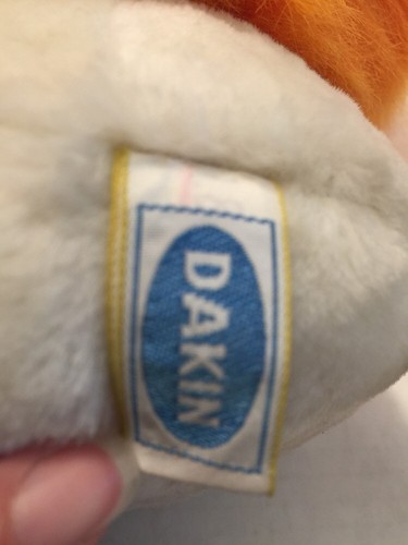 Vintage Dakin 1984 Fun Farm Frou Frou Plush Orange White 10