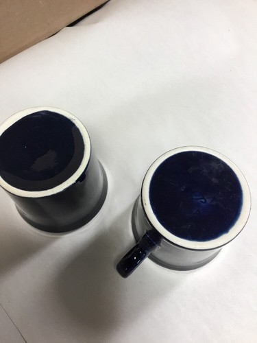 2 Fiesta Ware Navy (Dark Blue) Ring Handle Mug