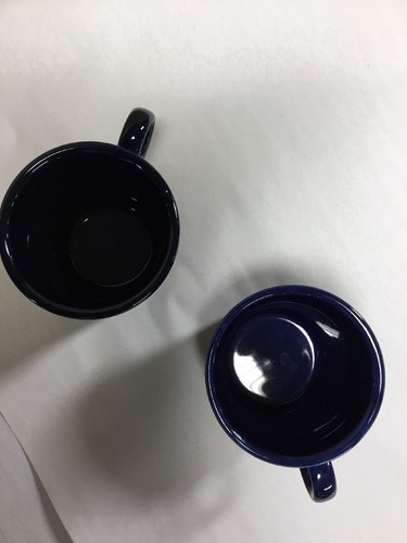2 Fiesta Ware Navy (Dark Blue) Ring Handle Mug