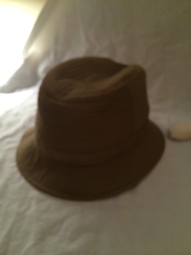 London Fog Fedora Tan Color Size Medium Classic Hat Hipster