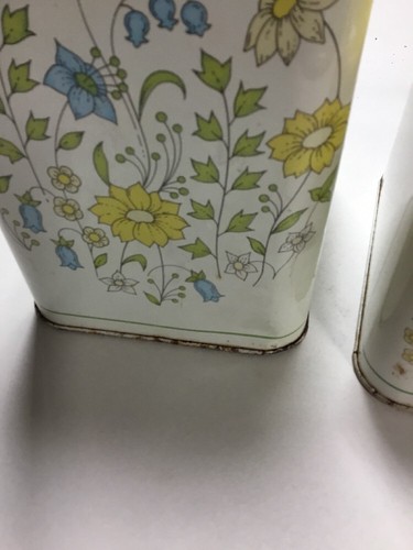 2- Tin Cheinco Housewares Canisters