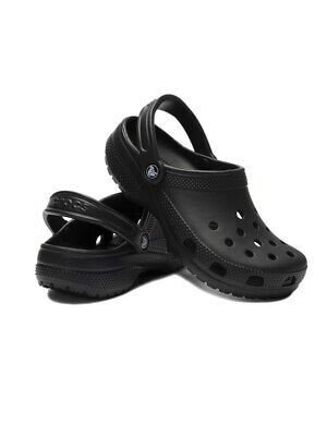 Crocs Clogs Classic Comfort Slip-on Black Sandals for Men & Women Multiple Sizes