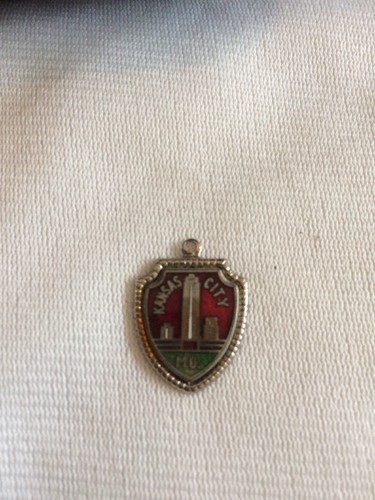 Vintage 925 Sterling Silver KANSAS CITY, MO  Travel SHIELD Charm very nice