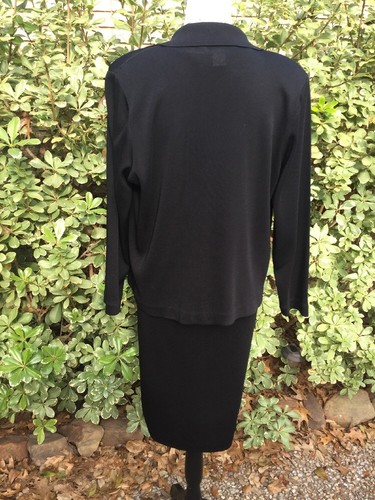 Exclusively Misook Womens Black Sleeveless Dress W/ Jacket Set Sz Medium