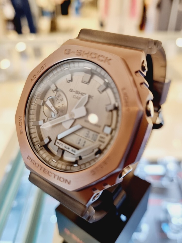 Pre-owned Casio G-shock Gm-2100mf-5a Resin Strap Men Watch Brown Original