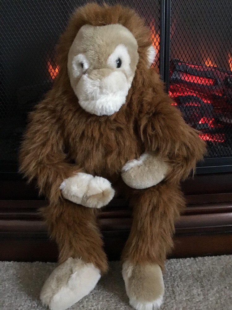 Applause Plush Bravo Orangutan Monkey Stuffed Animal Vintage 1988 Sitting 17