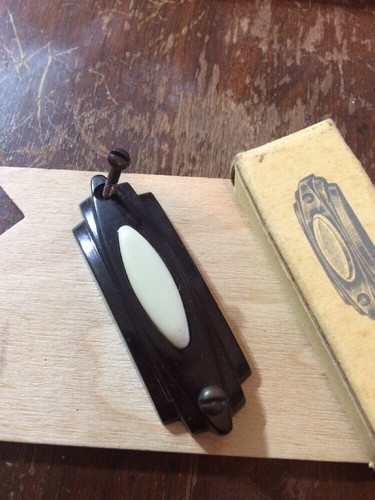 Vintage  PUSH BUTTON Door Bell origibal Box and screws New Old Stock