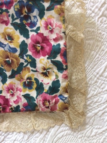 Swedish Antique Lace Edged Fabric Victorian ladies dresser  Cover