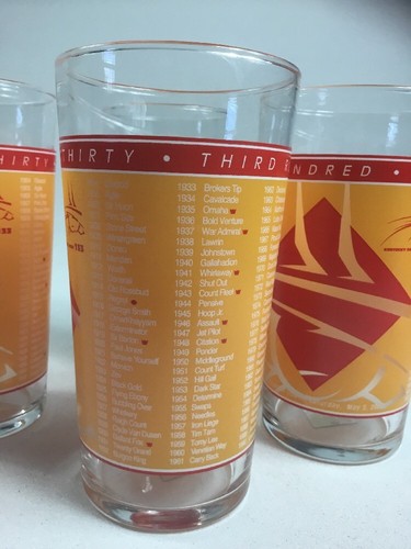 Set of 4 2007 KENTUCKY DERBY Mint Julip High Ball Glasses 133rd Year