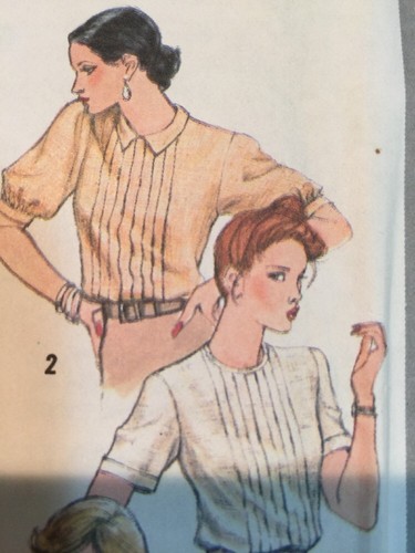 Simplicity Vintage 9266 Size 10 Women's Blouse Pattern Unused 1979 Vintage