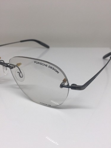 Pre-owned Porsche Design P7003 Titanium Eyeglasses C. B Dark Grey P 7003 Eyewear 52mm In Clear Demo Lenses