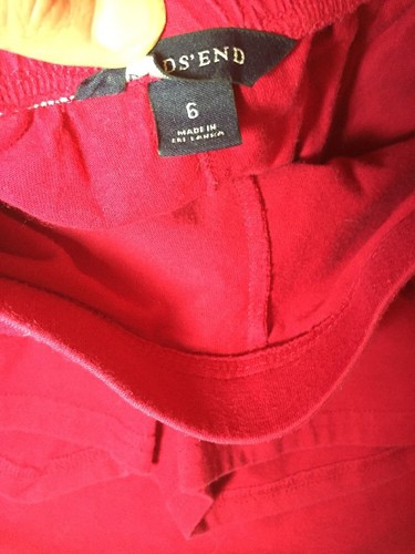 Lands' End Girls Sz. 6 Pinkish Red Knit Skort