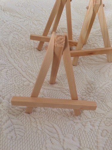 Art Easels Wood Display 4-5”  Art Easels Natural Wood Great Display Party
