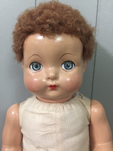 VINTAGE EFFANBEE COMPOSITION FLIRTY EYE DOLL 16