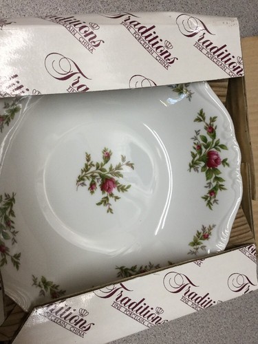 2 Johann Haviland Traditions MOSS ROSE Soup Bowls - New In Box - 929