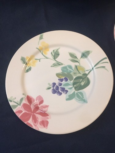 Set Of 2 International Tableworks MYSTIQUE Salad Plates Plate Flower C 1992