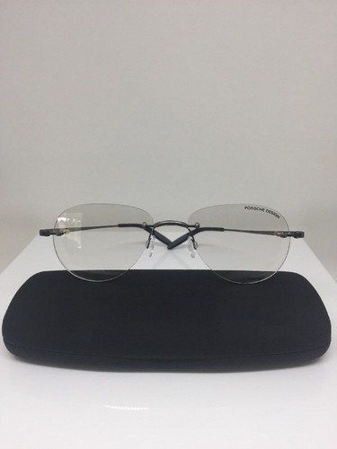 Pre-owned Porsche Design P7003 Titanium Eyeglasses C. B Dark Grey P 7003 Eyewear 52mm In Clear Demo Lenses