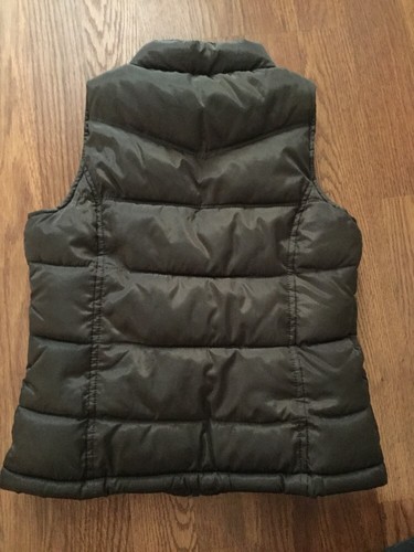 Old Navy Girls Small Vest Jacket Brown fleece lined zip front