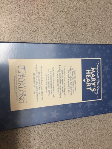 Margaret Furlong Ceramic MARY HAD A LITTLE LAMB Heart Ornament