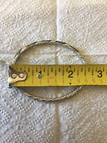 Pre-owned John Hardy $795  Ss Hinged Bangle Medium Lava Black Sapphire Bracelet