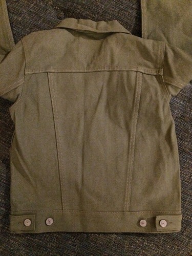 NWT Levis Kids Unisex Trucker Jean Jacket Green Unlined Small 8-10!years T7