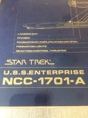 STAR TREK ZANART CHROMART USS ENTERPRISE NCC-1701-A TOP VIEW BLUEPRINT FLEET