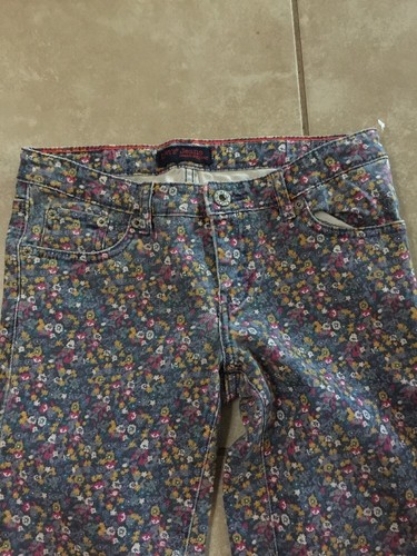 Girls Levi's Size 14 Adjustable Waist Colorful Print Denim Leggings 5 Pockets