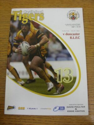 08/07/2007 Rugby League Programme: Castleford v Doncaster  . Faults are listed i